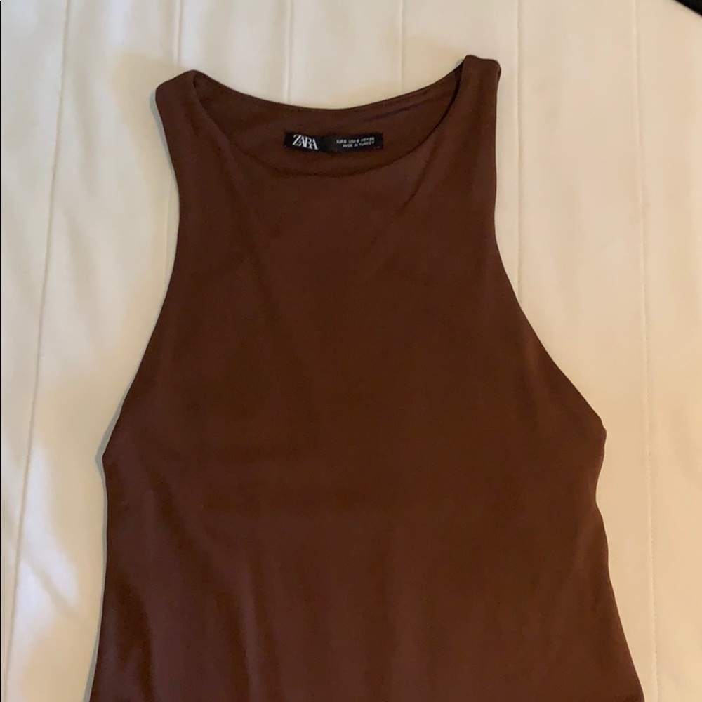 Never worn tank brown top body suit size small